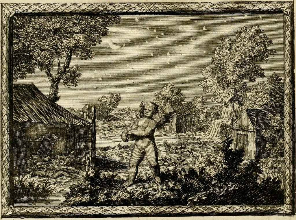An illustration from De veldgezangen van Thyrsis : gesierd met toegepaste zinneminnebeelden, 1702, leaf 21