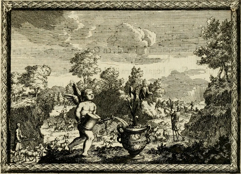 An illustration from De veldgezangen van Thyrsis : gesierd met toegepaste zinneminnebeelden, 1702, leaf 26