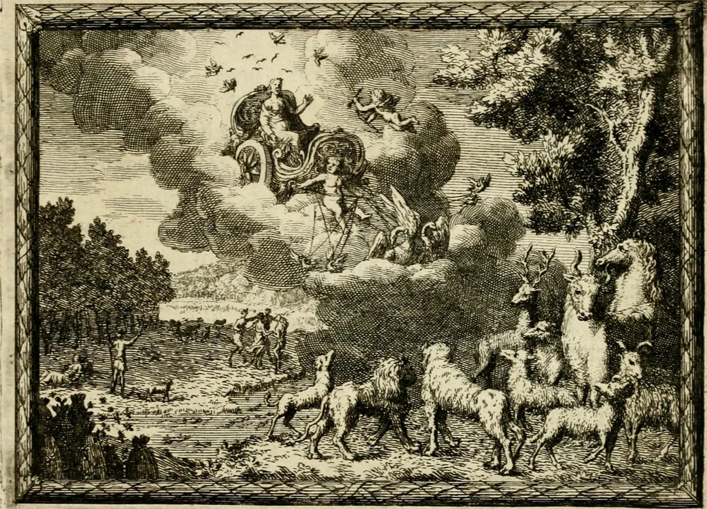 An illustration from De veldgezangen van Thyrsis : gesierd met toegepaste zinneminnebeelden, 1702, leaf 30