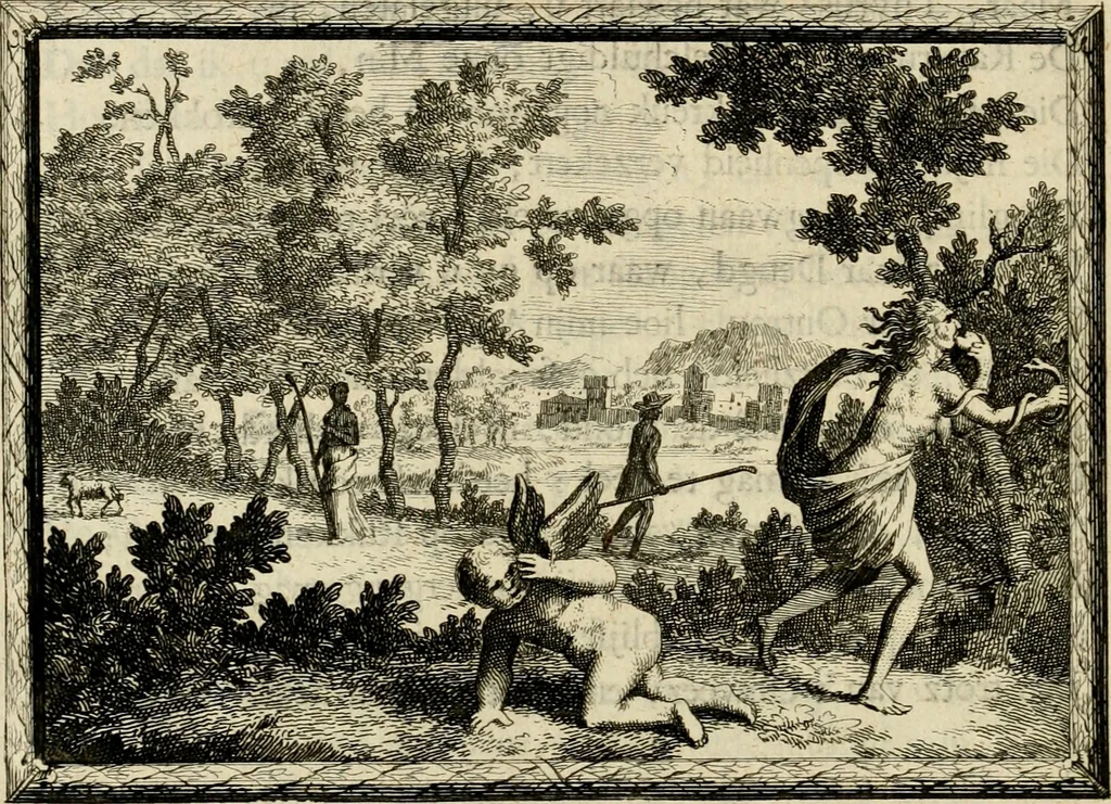An illustration from De veldgezangen van Thyrsis : gesierd met toegepaste zinneminnebeelden, 1702, leaf 75
