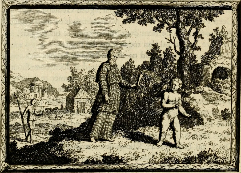 An illustration from De veldgezangen van Thyrsis : gesierd met toegepaste zinneminnebeelden, 1702, leaf 87
