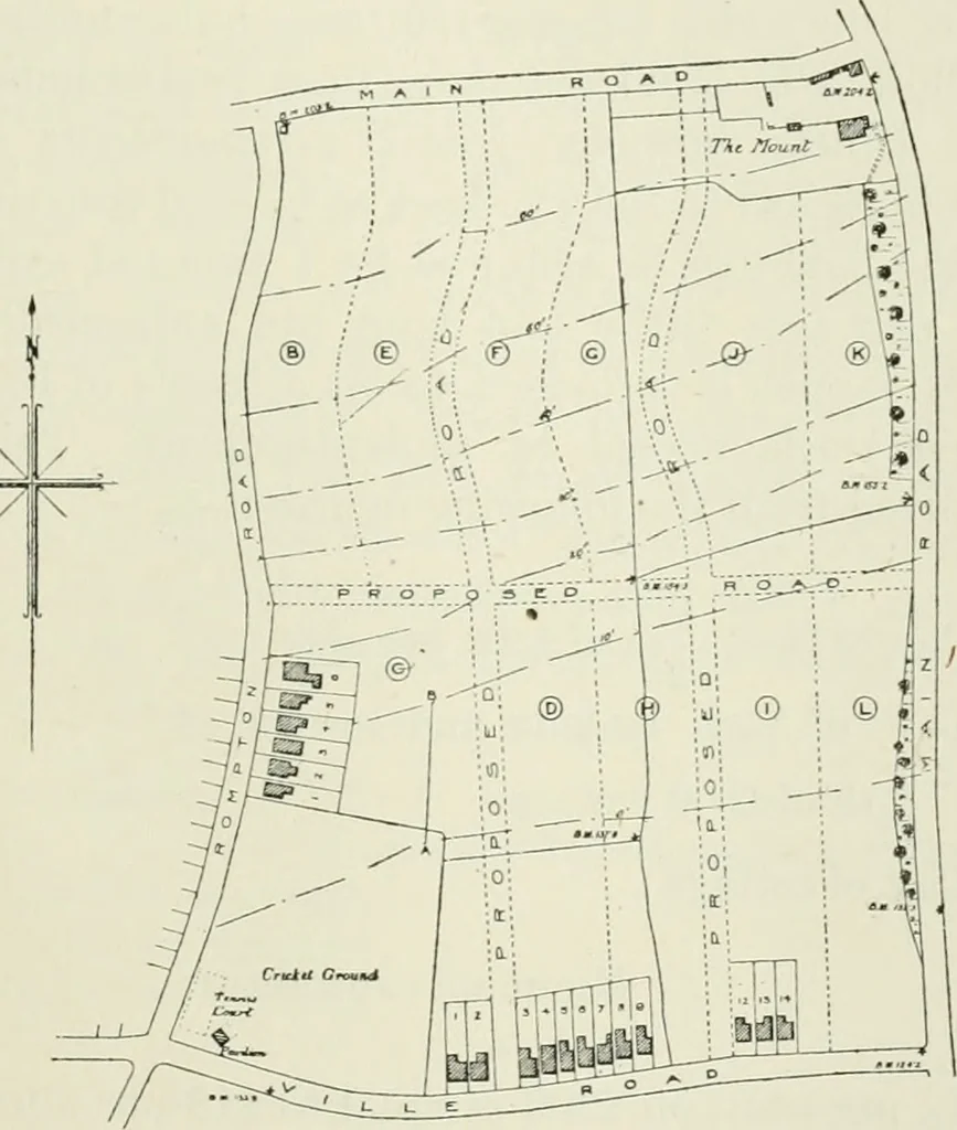 An illustration from The development of building estates : a practical handbook for the use of surveyors, agents, landowners, and others interested in the development, management, equipment administration, or realization of building estates, 1910, leaf 84
