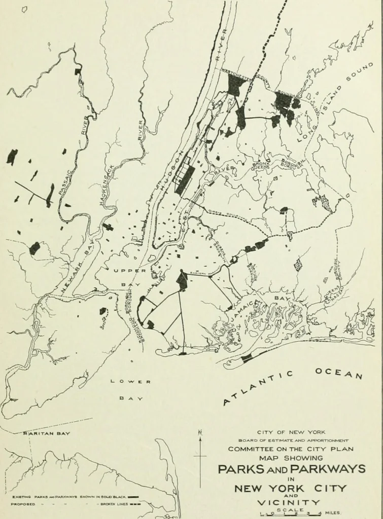 An illustration from Development and present status of city planning in New York City, 1914, leaf 76