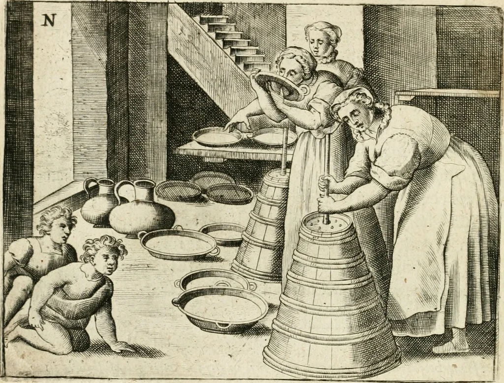 An illustration from De vernieuwde gulden winckel der kunstliebende Nederlanders : waer in den mensche door poëtische, historische en morale leeringen, vertoont wort, hoedanigh hy zijn leven, handel ende wandel, zedighlijck, eerbaerlijck en vermakelijck sal overbrengen : hier is by ghevoeght het tweede deel, waer in 't vvelvaren der vereenighde Nederlanden, en de droeve vvtvaert van Henricus de Grote, coningh van Vranckrijck en Navarre, &c. : nessens andere stichtelijcke dinghen, den konst-beminders worden voor oogen ghestelt, 1622, leaf 107