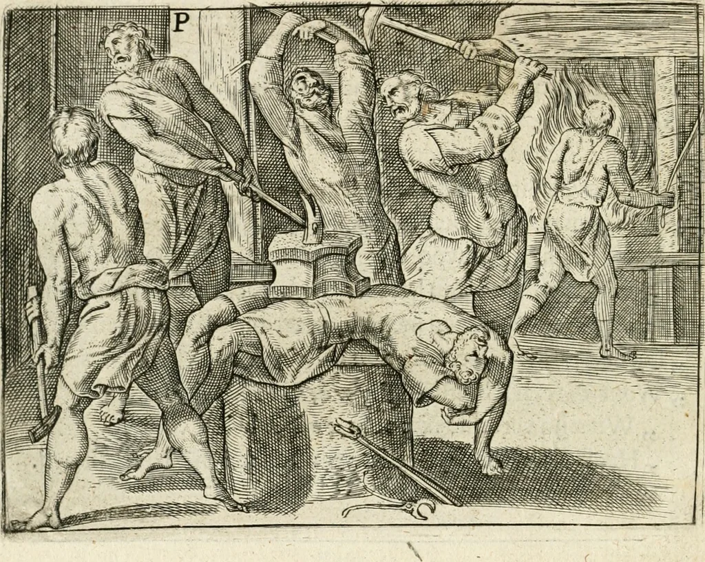 An illustration from De vernieuwde gulden winckel der kunstliebende Nederlanders : waer in den mensche door poëtische, historische en morale leeringen, vertoont wort, hoedanigh hy zijn leven, handel ende wandel, zedighlijck, eerbaerlijck en vermakelijck sal overbrengen : hier is by ghevoeght het tweede deel, waer in 't vvelvaren der vereenighde Nederlanden, en de droeve vvtvaert van Henricus de Grote, coningh van Vranckrijck en Navarre, &c. : nessens andere stichtelijcke dinghen, den konst-beminders worden voor oogen ghestelt, 1622, leaf 127