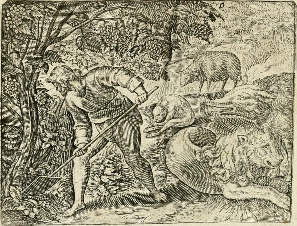 An illustration from De vernieuwde gulden winckel der kunstliebende Nederlanders : waer in den mensche door poëtische, historische en morale leeringen, vertoont wort, hoedanigh hy zijn leven, handel ende wandel, zedighlijck, eerbaerlijck en vermakelijck sal overbrengen : hier is by ghevoeght het tweede deel, waer in 't vvelvaren der vereenighde Nederlanden, en de droeve vvtvaert van Henricus de Grote, coningh van Vranckrijck en Navarre, &c. : nessens andere stichtelijcke dinghen, den konst-beminders worden voor oogen ghestelt, 1622, leaf 133