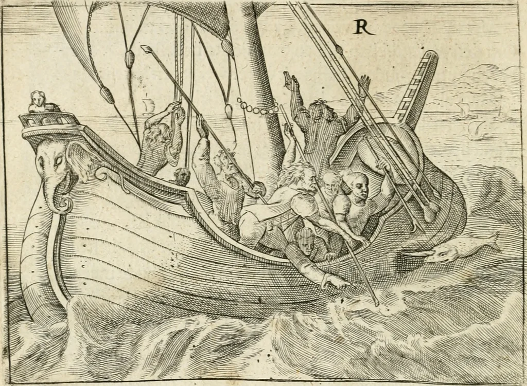 An illustration from De vernieuwde gulden winckel der kunstliebende Nederlanders : waer in den mensche door poëtische, historische en morale leeringen, vertoont wort, hoedanigh hy zijn leven, handel ende wandel, zedighlijck, eerbaerlijck en vermakelijck sal overbrengen : hier is by ghevoeght het tweede deel, waer in 't vvelvaren der vereenighde Nederlanden, en de droeve vvtvaert van Henricus de Grote, coningh van Vranckrijck en Navarre, &c. : nessens andere stichtelijcke dinghen, den konst-beminders worden voor oogen ghestelt, 1622, leaf 139