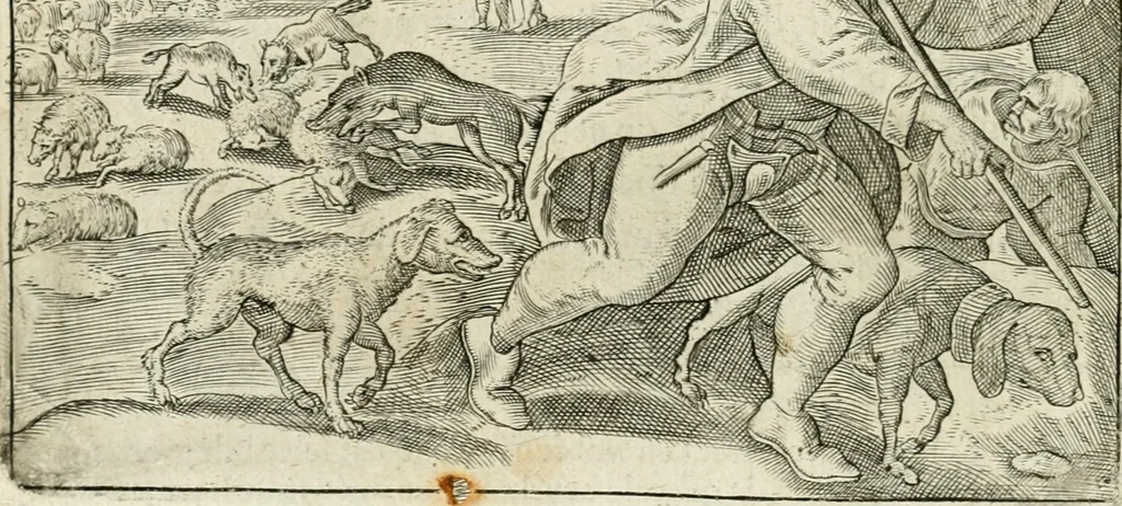 An illustration from De vernieuwde gulden winckel der kunstliebende Nederlanders : waer in den mensche door poëtische, historische en morale leeringen, vertoont wort, hoedanigh hy zijn leven, handel ende wandel, zedighlijck, eerbaerlijck en vermakelijck sal overbrengen : hier is by ghevoeght het tweede deel, waer in 't vvelvaren der vereenighde Nederlanden, en de droeve vvtvaert van Henricus de Grote, coningh van Vranckrijck en Navarre, &c. : nessens andere stichtelijcke dinghen, den konst-beminders worden voor oogen ghestelt, 1622, leaf 141