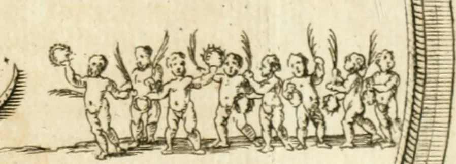 An illustration from De veteris numismatis potentia et qualitate lucubratio, occasione rubricae codicis de eodem argumento; sive, Cognitio totius rei numariae ad intelligentiam juris accommodata; accessit Dissertatio Juridica de numo unico, cum multis aliis cognitioni numorum conducentibus, 1701, leaf 12