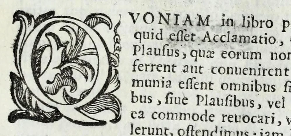 An illustration from De veterum acclamationibus et plausu libri septem Francisci Bernardini Ferrarii .., 1627, leaf 121