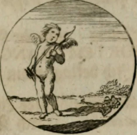 An illustration from Devises et emblemes anciennes & modernes, tirées des plus celebres auteurs, oder, Emblematische Gemüths-Vergnügung : bey Betrachtung siben hundert und funffzehen der curieusesten und ergötzlichen Sinn-Bildern, mit ihren zuständigen teutsch-lateinisch-französisch- und italianischen Beyschrifften, 1695, leaf 100