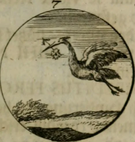 An illustration from Devises et emblemes anciennes & modernes, tirées des plus celebres auteurs, oder, Emblematische Gemüths-Vergnügung : bey Betrachtung siben hundert und funffzehen der curieusesten und ergötzlichen Sinn-Bildern, mit ihren zuständigen teutsch-lateinisch-französisch- und italianischen Beyschrifften, 1695, leaf 102