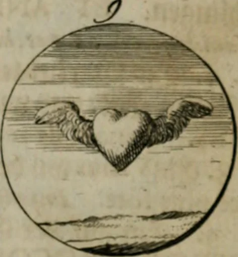 An illustration from Devises et emblemes anciennes & modernes, tirées des plus celebres auteurs, oder, Emblematische Gemüths-Vergnügung : bey Betrachtung siben hundert und funffzehen der curieusesten und ergötzlichen Sinn-Bildern, mit ihren zuständigen teutsch-lateinisch-französisch- und italianischen Beyschrifften, 1695, leaf 102