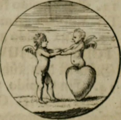 An illustration from Devises et emblemes anciennes & modernes, tirées des plus celebres auteurs, oder, Emblematische Gemüths-Vergnügung : bey Betrachtung siben hundert und funffzehen der curieusesten und ergötzlichen Sinn-Bildern, mit ihren zuständigen teutsch-lateinisch-französisch- und italianischen Beyschrifften, 1695, leaf 104