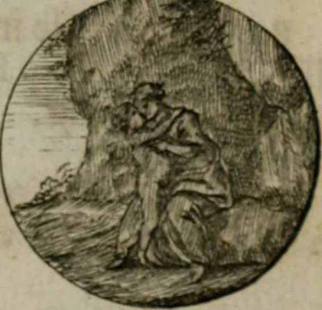 An illustration from Devises et emblemes anciennes & modernes, tirées des plus celebres auteurs, oder, Emblematische Gemüths-Vergnügung : bey Betrachtung siben hundert und funffzehen der curieusesten und ergötzlichen Sinn-Bildern, mit ihren zuständigen teutsch-lateinisch-französisch- und italianischen Beyschrifften, 1695, leaf 106