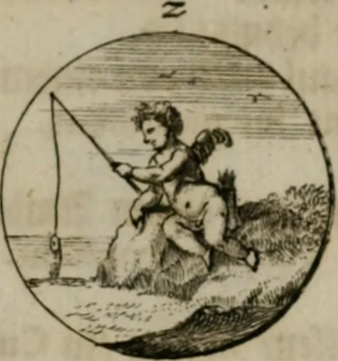 An illustration from Devises et emblemes anciennes & modernes, tirées des plus celebres auteurs, oder, Emblematische Gemüths-Vergnügung : bey Betrachtung siben hundert und funffzehen der curieusesten und ergötzlichen Sinn-Bildern, mit ihren zuständigen teutsch-lateinisch-französisch- und italianischen Beyschrifften, 1695, leaf 108