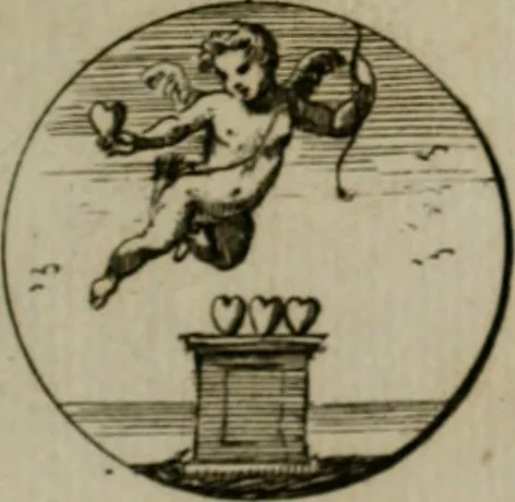 An illustration from Devises et emblemes anciennes & modernes, tirées des plus celebres auteurs, oder, Emblematische Gemüths-Vergnügung : bey Betrachtung siben hundert und funffzehen der curieusesten und ergötzlichen Sinn-Bildern, mit ihren zuständigen teutsch-lateinisch-französisch- und italianischen Beyschrifften, 1695, leaf 110