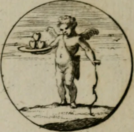 An illustration from Devises et emblemes anciennes & modernes, tirées des plus celebres auteurs, oder, Emblematische Gemüths-Vergnügung : bey Betrachtung siben hundert und funffzehen der curieusesten und ergötzlichen Sinn-Bildern, mit ihren zuständigen teutsch-lateinisch-französisch- und italianischen Beyschrifften, 1695, leaf 110