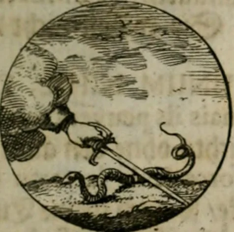 An illustration from Devises et emblemes anciennes & modernes, tirées des plus celebres auteurs, oder, Emblematische Gemüths-Vergnügung : bey Betrachtung siben hundert und funffzehen der curieusesten und ergötzlichen Sinn-Bildern, mit ihren zuständigen teutsch-lateinisch-französisch- und italianischen Beyschrifften, 1695, leaf 12