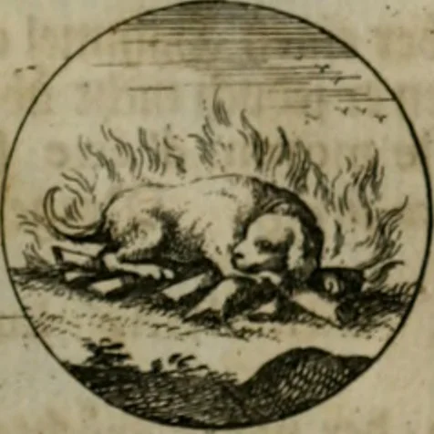 An illustration from Devises et emblemes anciennes & modernes, tirées des plus celebres auteurs, oder, Emblematische Gemüths-Vergnügung : bey Betrachtung siben hundert und funffzehen der curieusesten und ergötzlichen Sinn-Bildern, mit ihren zuständigen teutsch-lateinisch-französisch- und italianischen Beyschrifften, 1695, leaf 12