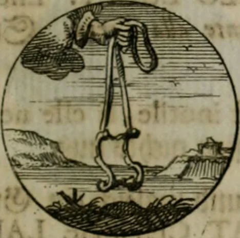 An illustration from Devises et emblemes anciennes & modernes, tirées des plus celebres auteurs, oder, Emblematische Gemüths-Vergnügung : bey Betrachtung siben hundert und funffzehen der curieusesten und ergötzlichen Sinn-Bildern, mit ihren zuständigen teutsch-lateinisch-französisch- und italianischen Beyschrifften, 1695, leaf 16