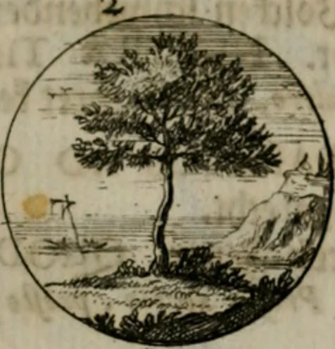 An illustration from Devises et emblemes anciennes & modernes, tirées des plus celebres auteurs, oder, Emblematische Gemüths-Vergnügung : bey Betrachtung siben hundert und funffzehen der curieusesten und ergötzlichen Sinn-Bildern, mit ihren zuständigen teutsch-lateinisch-französisch- und italianischen Beyschrifften, 1695, leaf 16