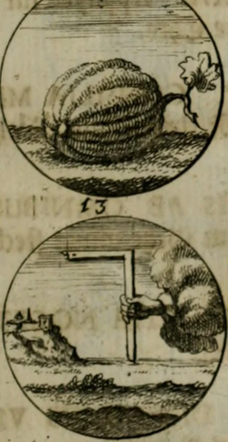 An illustration from Devises et emblemes anciennes & modernes, tirées des plus celebres auteurs, oder, Emblematische Gemüths-Vergnügung : bey Betrachtung siben hundert und funffzehen der curieusesten und ergötzlichen Sinn-Bildern, mit ihren zuständigen teutsch-lateinisch-französisch- und italianischen Beyschrifften, 1695, leaf 18