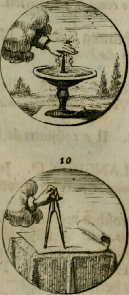 An illustration from Devises et emblemes anciennes & modernes, tirées des plus celebres auteurs, oder, Emblematische Gemüths-Vergnügung : bey Betrachtung siben hundert und funffzehen der curieusesten und ergötzlichen Sinn-Bildern, mit ihren zuständigen teutsch-lateinisch-französisch- und italianischen Beyschrifften, 1695, leaf 20