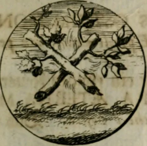 An illustration from Devises et emblemes anciennes & modernes, tirées des plus celebres auteurs, oder, Emblematische Gemüths-Vergnügung : bey Betrachtung siben hundert und funffzehen der curieusesten und ergötzlichen Sinn-Bildern, mit ihren zuständigen teutsch-lateinisch-französisch- und italianischen Beyschrifften, 1695, leaf 22