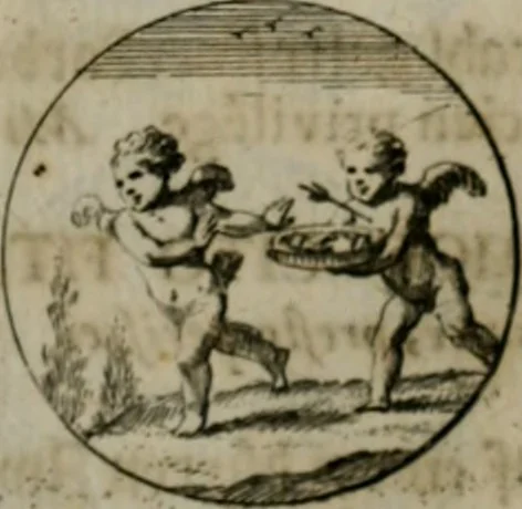 An illustration from Devises et emblemes anciennes & modernes, tirées des plus celebres auteurs, oder, Emblematische Gemüths-Vergnügung : bey Betrachtung siben hundert und funffzehen der curieusesten und ergötzlichen Sinn-Bildern, mit ihren zuständigen teutsch-lateinisch-französisch- und italianischen Beyschrifften, 1695, leaf 22