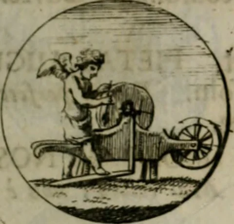 An illustration from Devises et emblemes anciennes & modernes, tirées des plus celebres auteurs, oder, Emblematische Gemüths-Vergnügung : bey Betrachtung siben hundert und funffzehen der curieusesten und ergötzlichen Sinn-Bildern, mit ihren zuständigen teutsch-lateinisch-französisch- und italianischen Beyschrifften, 1695, leaf 24