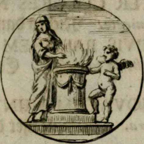 An illustration from Devises et emblemes anciennes & modernes, tirées des plus celebres auteurs, oder, Emblematische Gemüths-Vergnügung : bey Betrachtung siben hundert und funffzehen der curieusesten und ergötzlichen Sinn-Bildern, mit ihren zuständigen teutsch-lateinisch-französisch- und italianischen Beyschrifften, 1695, leaf 24