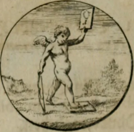 An illustration from Devises et emblemes anciennes & modernes, tirées des plus celebres auteurs, oder, Emblematische Gemüths-Vergnügung : bey Betrachtung siben hundert und funffzehen der curieusesten und ergötzlichen Sinn-Bildern, mit ihren zuständigen teutsch-lateinisch-französisch- und italianischen Beyschrifften, 1695, leaf 26