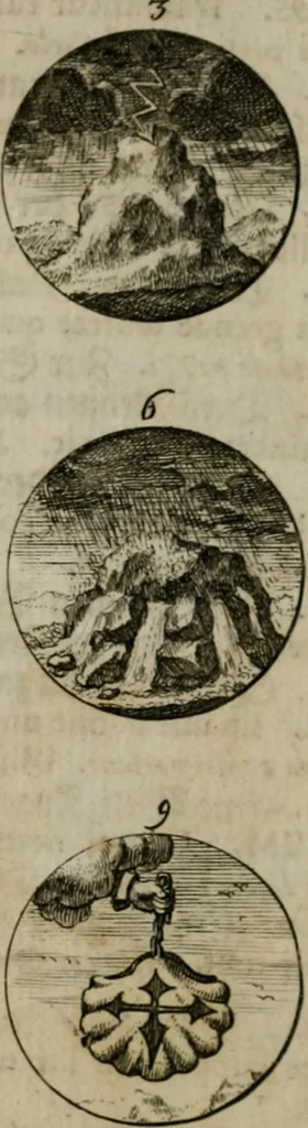 An illustration from Devises et emblemes anciennes & modernes, tirées des plus celebres auteurs, oder, Emblematische Gemüths-Vergnügung : bey Betrachtung siben hundert und funffzehen der curieusesten und ergötzlichen Sinn-Bildern, mit ihren zuständigen teutsch-lateinisch-französisch- und italianischen Beyschrifften, 1695, leaf 28