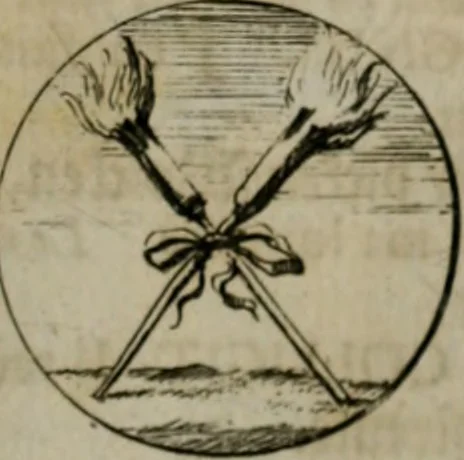 An illustration from Devises et emblemes anciennes & modernes, tirées des plus celebres auteurs, oder, Emblematische Gemüths-Vergnügung : bey Betrachtung siben hundert und funffzehen der curieusesten und ergötzlichen Sinn-Bildern, mit ihren zuständigen teutsch-lateinisch-französisch- und italianischen Beyschrifften, 1695, leaf 30