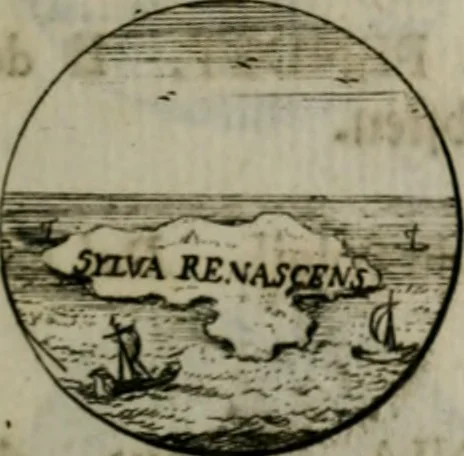 An illustration from Devises et emblemes anciennes & modernes, tirées des plus celebres auteurs, oder, Emblematische Gemüths-Vergnügung : bey Betrachtung siben hundert und funffzehen der curieusesten und ergötzlichen Sinn-Bildern, mit ihren zuständigen teutsch-lateinisch-französisch- und italianischen Beyschrifften, 1695, leaf 34