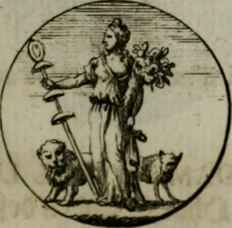 An illustration from Devises et emblemes anciennes & modernes, tirées des plus celebres auteurs, oder, Emblematische Gemüths-Vergnügung : bey Betrachtung siben hundert und funffzehen der curieusesten und ergötzlichen Sinn-Bildern, mit ihren zuständigen teutsch-lateinisch-französisch- und italianischen Beyschrifften, 1695, leaf 34