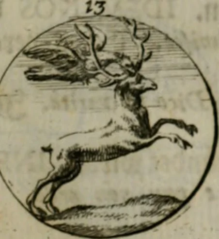 An illustration from Devises et emblemes anciennes & modernes, tirées des plus celebres auteurs, oder, Emblematische Gemüths-Vergnügung : bey Betrachtung siben hundert und funffzehen der curieusesten und ergötzlichen Sinn-Bildern, mit ihren zuständigen teutsch-lateinisch-französisch- und italianischen Beyschrifften, 1695, leaf 40
