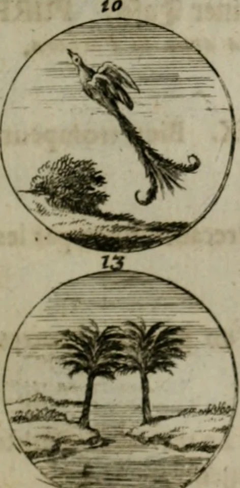 An illustration from Devises et emblemes anciennes & modernes, tirées des plus celebres auteurs, oder, Emblematische Gemüths-Vergnügung : bey Betrachtung siben hundert und funffzehen der curieusesten und ergötzlichen Sinn-Bildern, mit ihren zuständigen teutsch-lateinisch-französisch- und italianischen Beyschrifften, 1695, leaf 42
