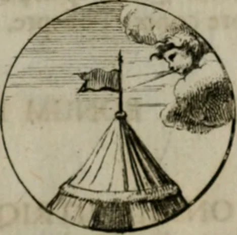 An illustration from Devises et emblemes anciennes & modernes, tirées des plus celebres auteurs, oder, Emblematische Gemüths-Vergnügung : bey Betrachtung siben hundert und funffzehen der curieusesten und ergötzlichen Sinn-Bildern, mit ihren zuständigen teutsch-lateinisch-französisch- und italianischen Beyschrifften, 1695, leaf 42