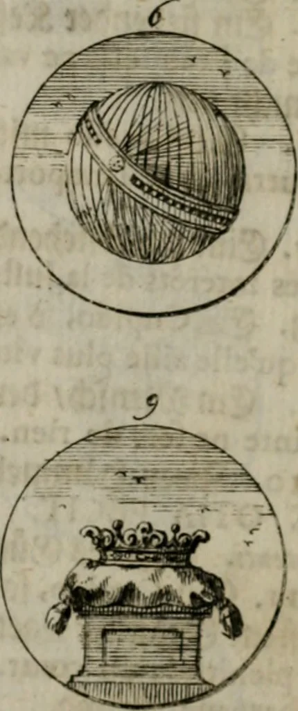 An illustration from Devises et emblemes anciennes & modernes, tirées des plus celebres auteurs, oder, Emblematische Gemüths-Vergnügung : bey Betrachtung siben hundert und funffzehen der curieusesten und ergötzlichen Sinn-Bildern, mit ihren zuständigen teutsch-lateinisch-französisch- und italianischen Beyschrifften, 1695, leaf 44