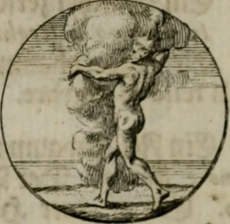 An illustration from Devises et emblemes anciennes & modernes, tirées des plus celebres auteurs, oder, Emblematische Gemüths-Vergnügung : bey Betrachtung siben hundert und funffzehen der curieusesten und ergötzlichen Sinn-Bildern, mit ihren zuständigen teutsch-lateinisch-französisch- und italianischen Beyschrifften, 1695, leaf 46