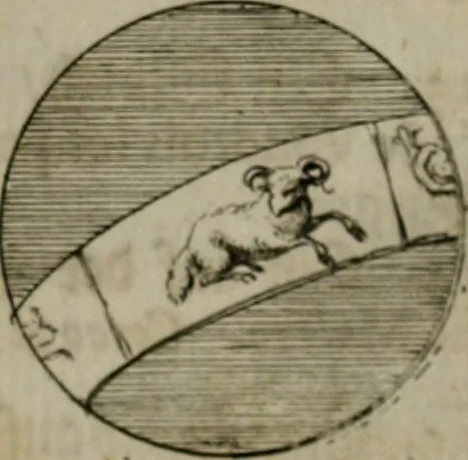 An illustration from Devises et emblemes anciennes & modernes, tirées des plus celebres auteurs, oder, Emblematische Gemüths-Vergnügung : bey Betrachtung siben hundert und funffzehen der curieusesten und ergötzlichen Sinn-Bildern, mit ihren zuständigen teutsch-lateinisch-französisch- und italianischen Beyschrifften, 1695, leaf 48