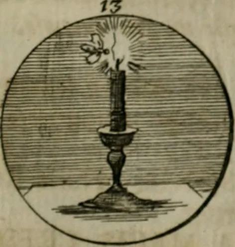 An illustration from Devises et emblemes anciennes & modernes, tirées des plus celebres auteurs, oder, Emblematische Gemüths-Vergnügung : bey Betrachtung siben hundert und funffzehen der curieusesten und ergötzlichen Sinn-Bildern, mit ihren zuständigen teutsch-lateinisch-französisch- und italianischen Beyschrifften, 1695, leaf 54