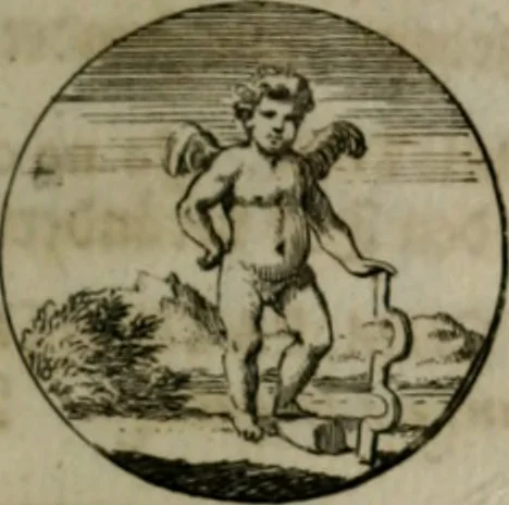 An illustration from Devises et emblemes anciennes & modernes, tirées des plus celebres auteurs, oder, Emblematische Gemüths-Vergnügung : bey Betrachtung siben hundert und funffzehen der curieusesten und ergötzlichen Sinn-Bildern, mit ihren zuständigen teutsch-lateinisch-französisch- und italianischen Beyschrifften, 1695, leaf 56
