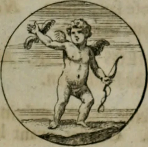 An illustration from Devises et emblemes anciennes & modernes, tirées des plus celebres auteurs, oder, Emblematische Gemüths-Vergnügung : bey Betrachtung siben hundert und funffzehen der curieusesten und ergötzlichen Sinn-Bildern, mit ihren zuständigen teutsch-lateinisch-französisch- und italianischen Beyschrifften, 1695, leaf 56