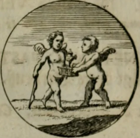 An illustration from Devises et emblemes anciennes & modernes, tirées des plus celebres auteurs, oder, Emblematische Gemüths-Vergnügung : bey Betrachtung siben hundert und funffzehen der curieusesten und ergötzlichen Sinn-Bildern, mit ihren zuständigen teutsch-lateinisch-französisch- und italianischen Beyschrifften, 1695, leaf 62