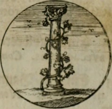 An illustration from Devises et emblemes anciennes & modernes, tirées des plus celebres auteurs, oder, Emblematische Gemüths-Vergnügung : bey Betrachtung siben hundert und funffzehen der curieusesten und ergötzlichen Sinn-Bildern, mit ihren zuständigen teutsch-lateinisch-französisch- und italianischen Beyschrifften, 1695, leaf 64
