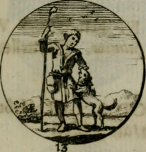 An illustration from Devises et emblemes anciennes & modernes, tirées des plus celebres auteurs, oder, Emblematische Gemüths-Vergnügung : bey Betrachtung siben hundert und funffzehen der curieusesten und ergötzlichen Sinn-Bildern, mit ihren zuständigen teutsch-lateinisch-französisch- und italianischen Beyschrifften, 1695, leaf 66