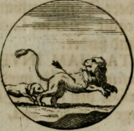 An illustration from Devises et emblemes anciennes & modernes, tirées des plus celebres auteurs, oder, Emblematische Gemüths-Vergnügung : bey Betrachtung siben hundert und funffzehen der curieusesten und ergötzlichen Sinn-Bildern, mit ihren zuständigen teutsch-lateinisch-französisch- und italianischen Beyschrifften, 1695, leaf 72